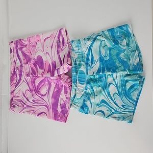 Justice Bike Shorts Aqua Purple